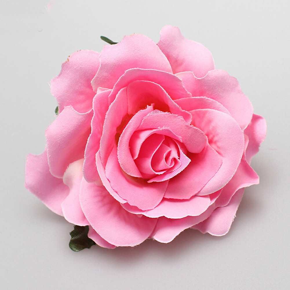 Horquillas y broche de flor rosa de tela dulce para mujer y niña, accesorios de playa, pinzas para el pelo, pasadores, tocado: Azul cielo