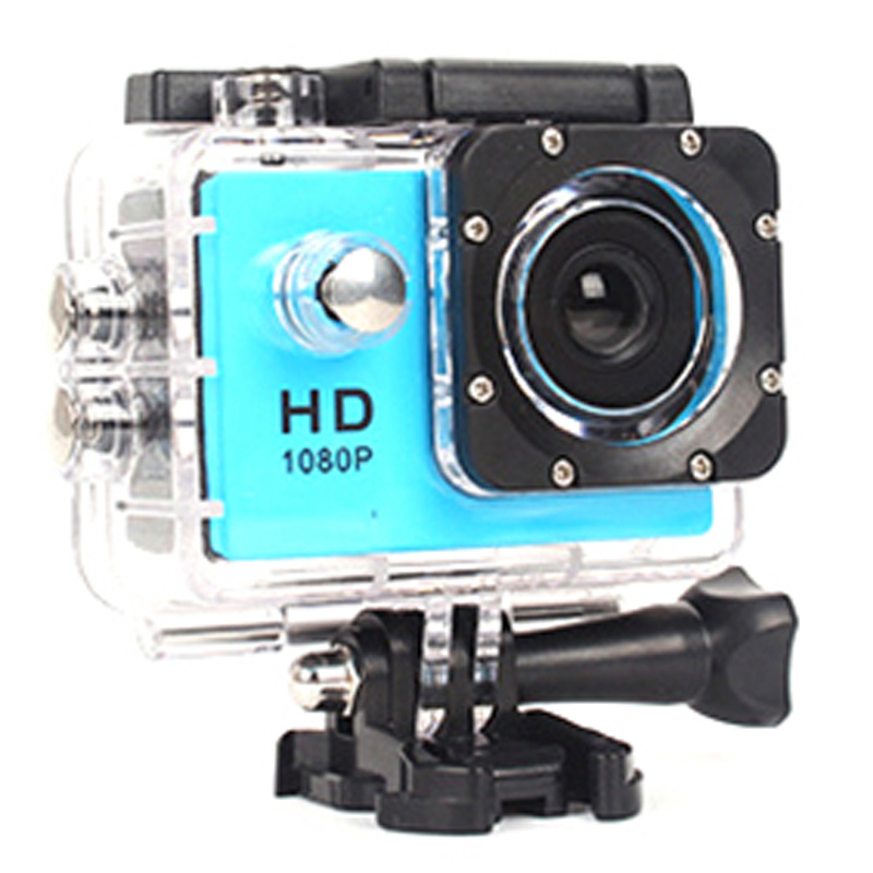 ABHU-480P moto Dash sport Action caméra vidéo moto Dvr Full Hd 30M étanche: Blue