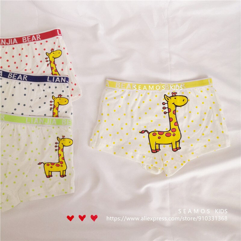 3 stk parti drenge boxershorts giraf farve baby bomuld underbukser børnebukser  zl38