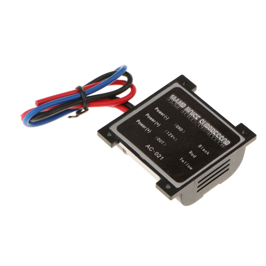Supresor de ruido de Audio para coche, gran rendimiento, estéreo, 10AMP, potencia de filtro, 12V