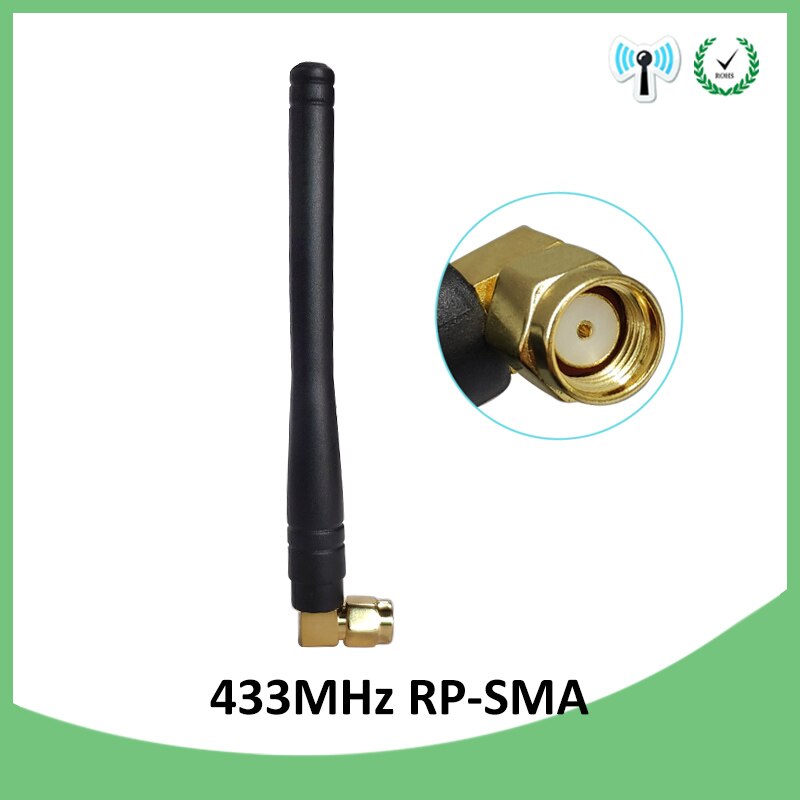 433MHz antenna 3dbi RP-SMA Connector 433 mhz antena rubber 433m antenne for wireless watermeter Gasmeter Lorawan Emeter