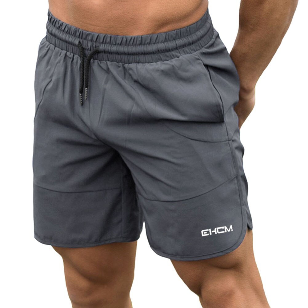 Men's Casual Elastic Waist Harem Training Jogger Sport Short Baggy Pants: Gray / M