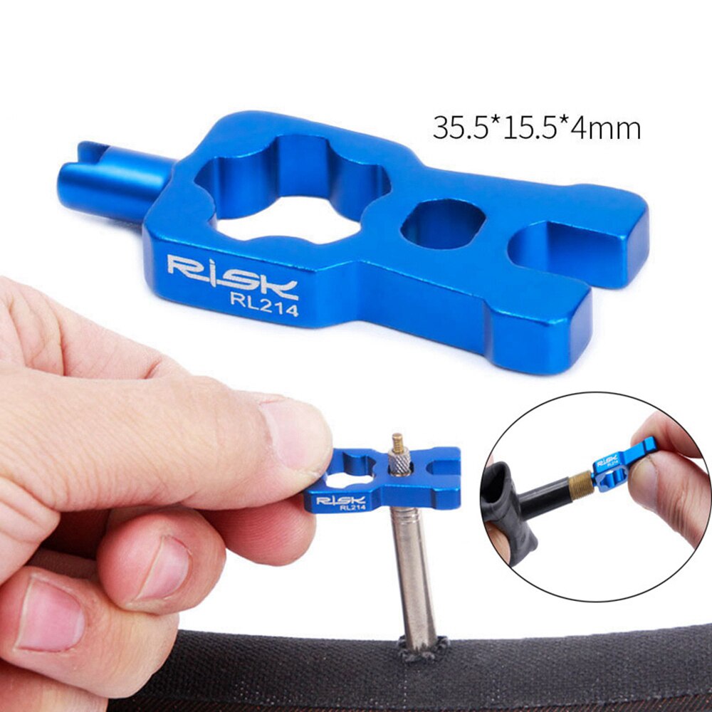 Llave de válvula de bicicleta multifunción 4 en 1, válvula Schrader/Presta, desmontaje de núcleo, herramientas de instalación para bicicleta de montaña y carretera
