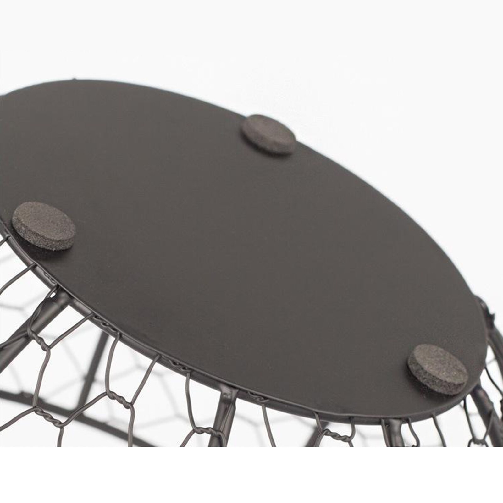 Cestino Per Uova In Filo Metallico Con Coperchio A Forma Di Gallina In Ceramica – Capienza 24 Uova, Design Da Cucina