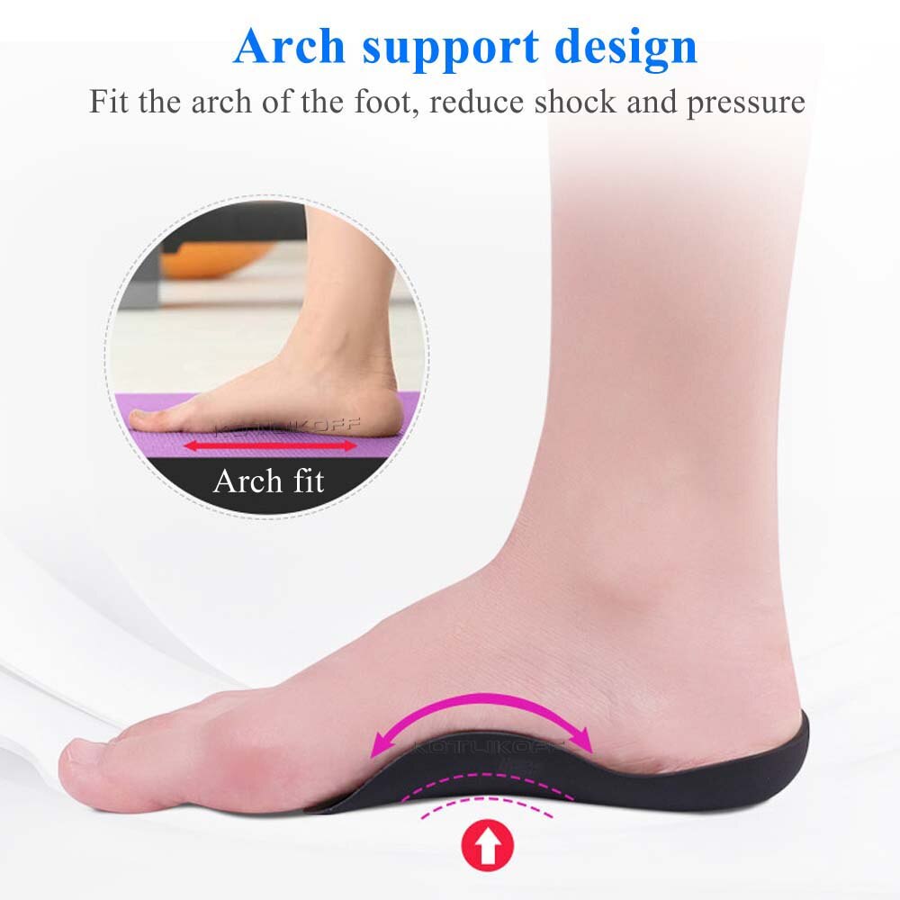 Orthotic Flat Feet Insoles for Arch Support O/X Leg Corrective Foot Care Pads Plantar Fasciitis Half Inserts Shoes Sole Insole