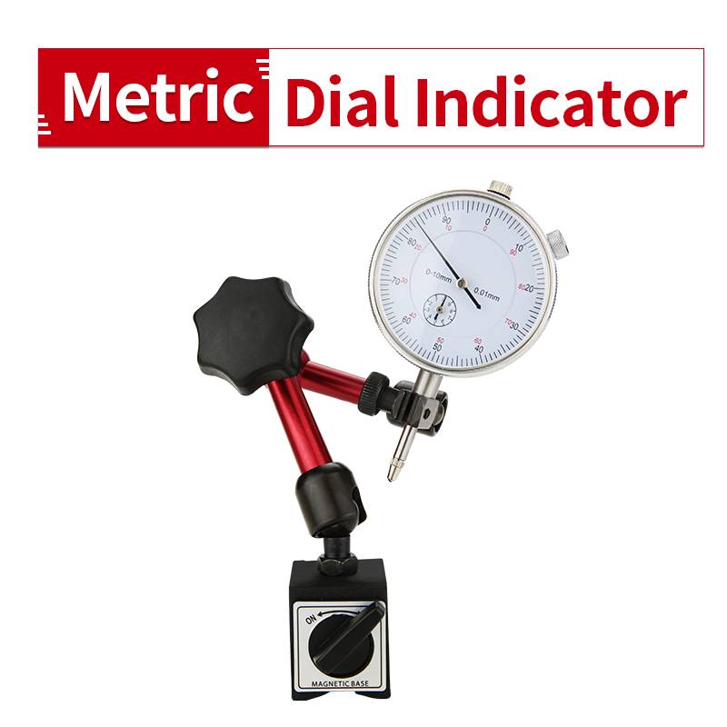 0.01mm Resolution Dial indicator Magnetic table Holder stand Dial Gauge Universal Magnetic Stand Base Indicator Measurement Tool