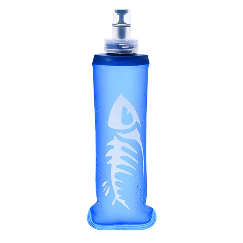 Soft Water Bottle Flask Collapsible TPU Water Bottle for Running Marathon Hiking and Cycling: 250ml