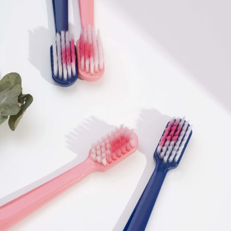 1 par de cepillos de dientes para parejas, cepillo de dientes con forma de corazón, caja de cristal romántica, cepillo de dientes suave Nano, cepillo de dientes para adultos, de boda para parejas