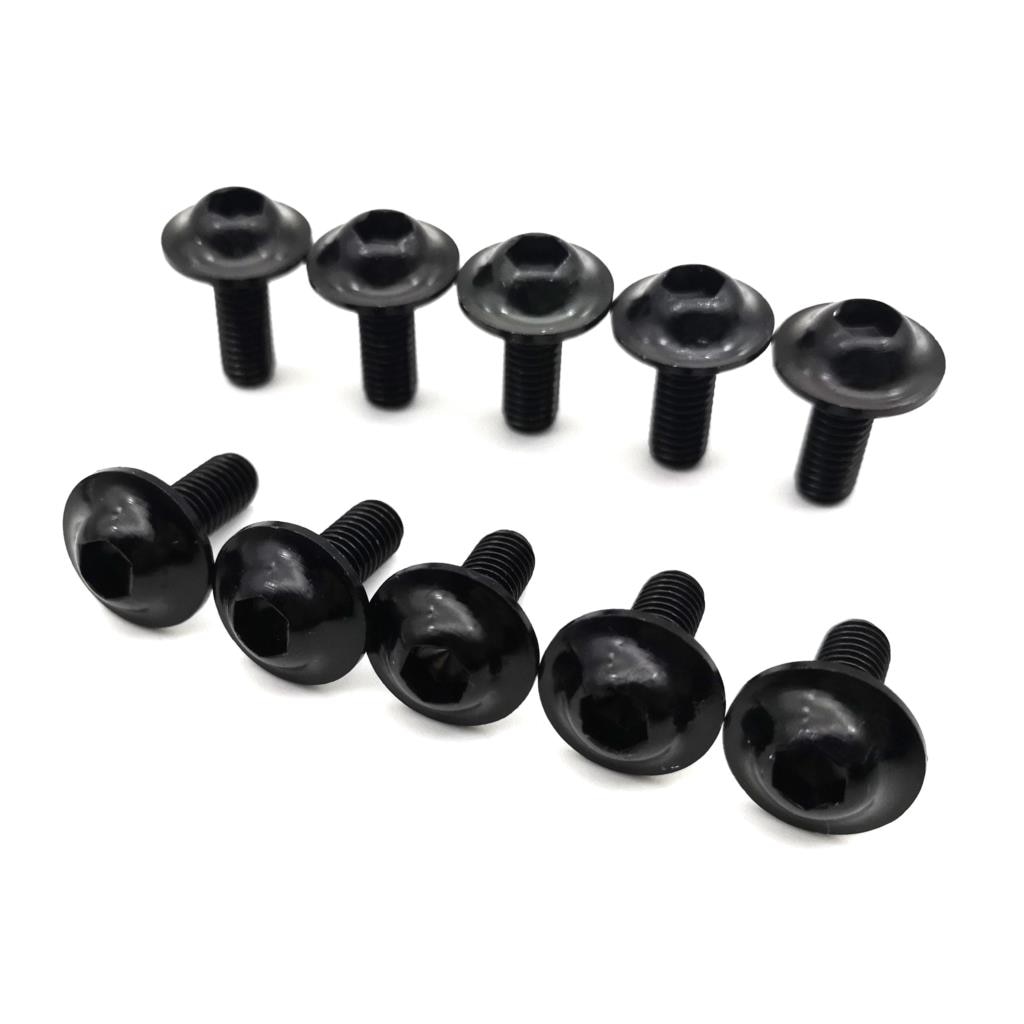 10 stücke Motorrad Schrauben Schraube M5 x 16 mm Aluminium schmuck Schrauben verrotten Eloxiert 16 mm Schrauben Schwarz Schrauben M5 kappe Kopf