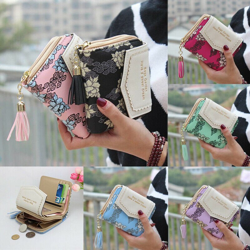 US Women Girls Short Wallet Coin Purse Organizer Pocket Small Credit Card Holder