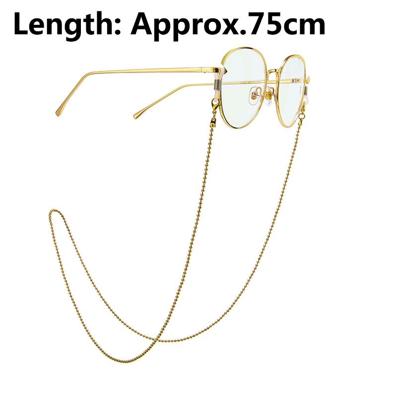 Metal Glass Chains Eyewears Sunglasses 62cm Reading Glasses Chain Cord Holder Neck Strap Rope Women's Eyewear Accessories: 12