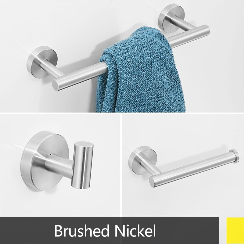 matt Geschwärzt Schlecht Hardware- einstellen Kleid Haken Einzigen Handtuch Bar Papier Halfter Schwarz Schlecht Zubehör Edelstahl: Nickel voll Bausatz