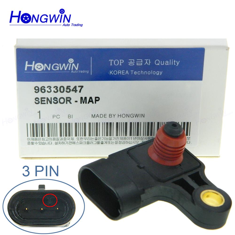 Capteur carte de pression absolue | 96330547 AS312 pour Chevrolet Aveo Aveo5 Daewoo Kalos Matiz 2000-2006 Chevy Aveo 1.6L 04-06