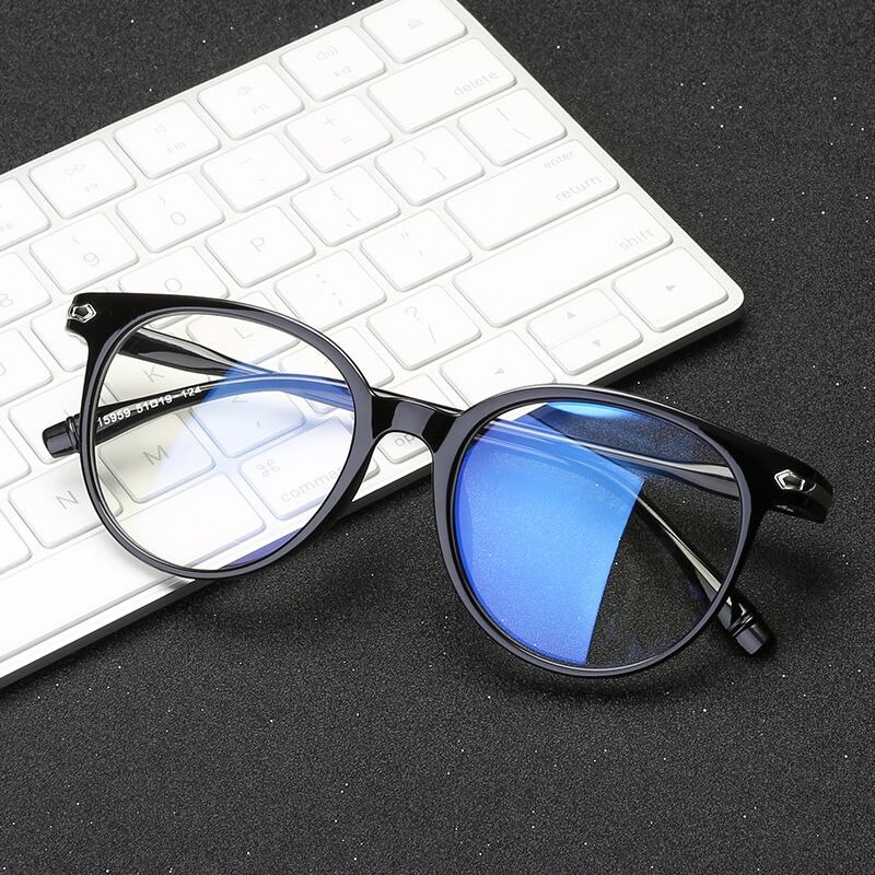 Elbru Vintage Blue Light Blocking Glasses Frame Women Men Anti Blue Light Computer Glasses Blue-ray Spectacle Eyeglasses Frame