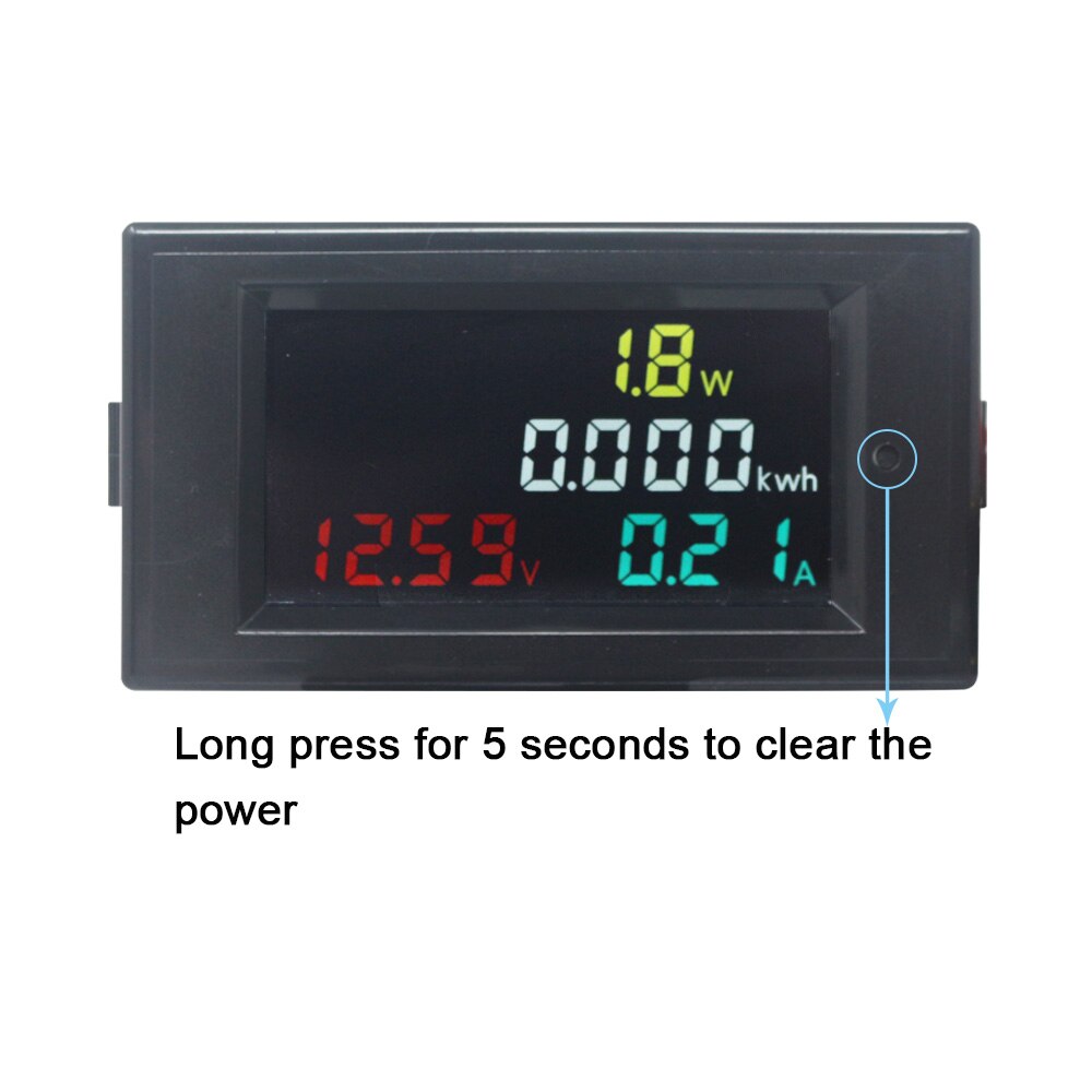 DC Power Energy Meter Monitor Voltmeter Ammeter 4 in 1 DC 14.00-600.0V 20A/50A/100A Volt Amp Watt KWH Monitor
