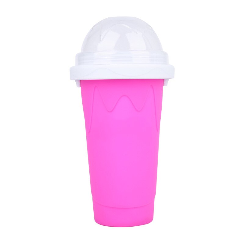 Batidos de frozen duraderos, escarcha de hielo para hacer helados, taza de enfriamiento rápido para exprimir, botella para batidos: Red