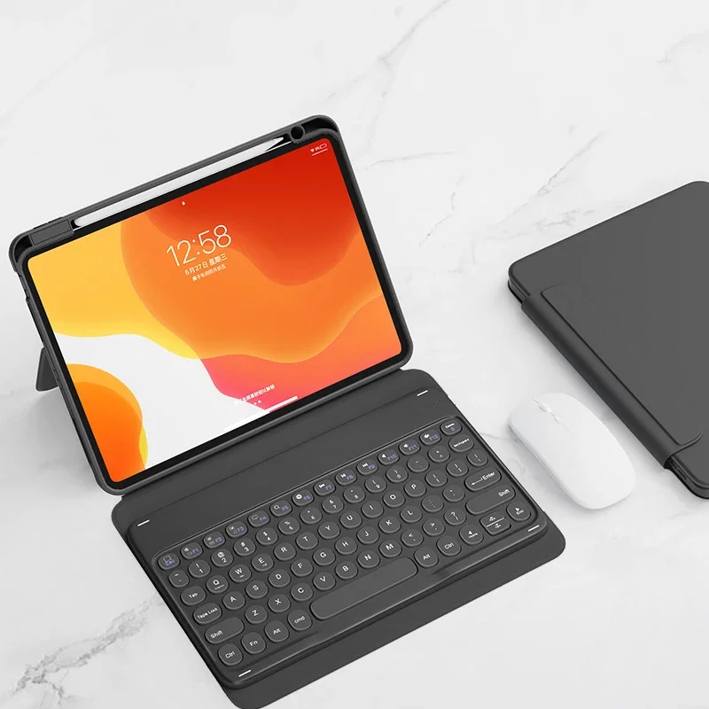 Funda magnética de rotación para iPad Air 6, 2024, 10,9, Air 4, 5, 10. ª generación, teclado 10,2, 7, 8, 9. ª, Air 3 Pro 11, funda con ratón gratis