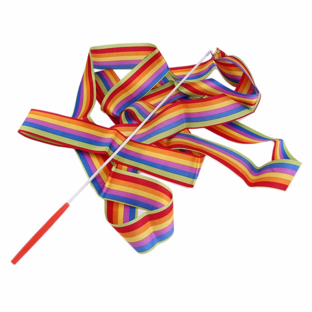 4m universele gym danslinten ritmische kunst gymnastiek streamer twirling rod stick dansvoorstelling accessoires op voorraad