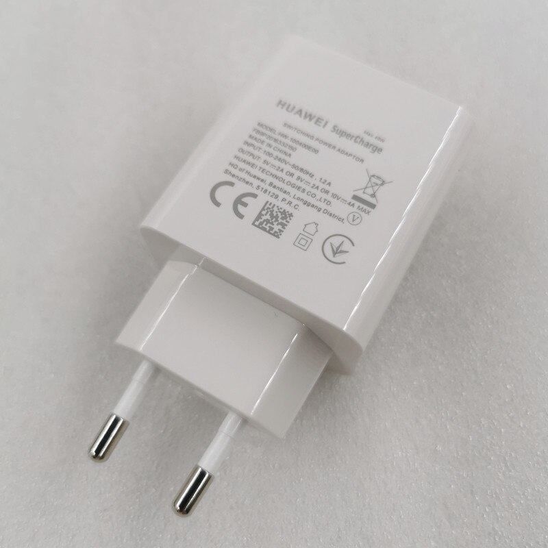 Huawei Charger 40W Original 10V4A EU US UK Supercharge Adapter 5A USB type c cable for P50 P40 P30 Mate 40 30 Pro Honor 50 X20: EU charger only