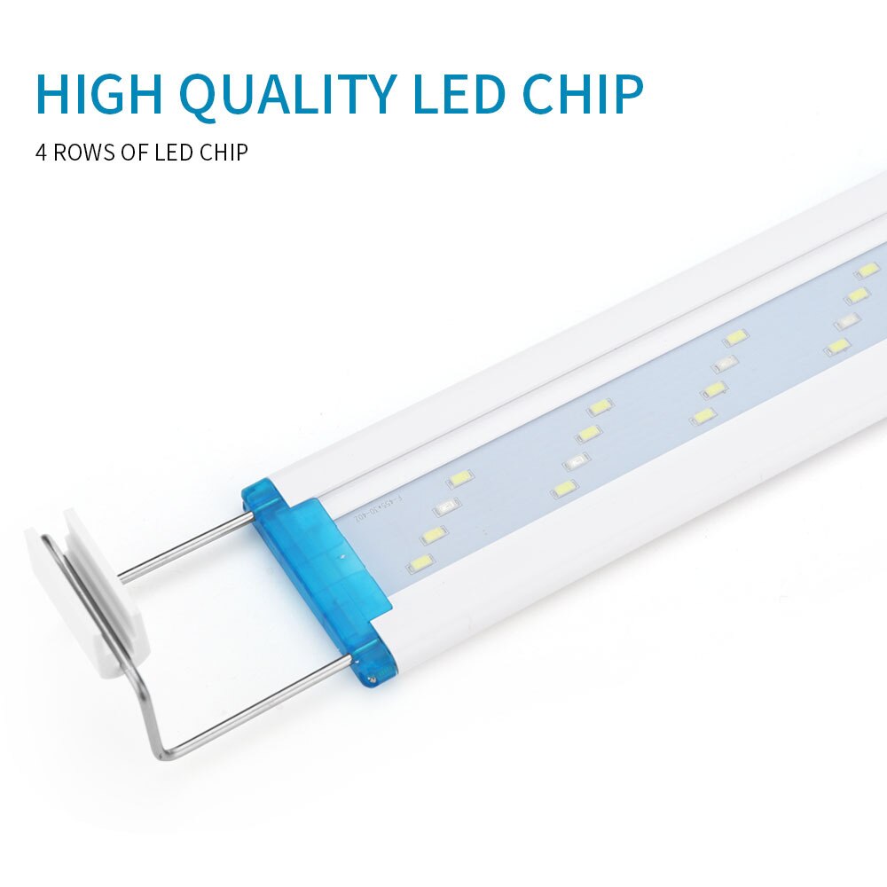 Super Slim Leds Aquarium Verlichting Aquatic Plant Licht 18-58Cm Extensible Waterdichte Clip On Lamp Voor Fish Tank aquarium