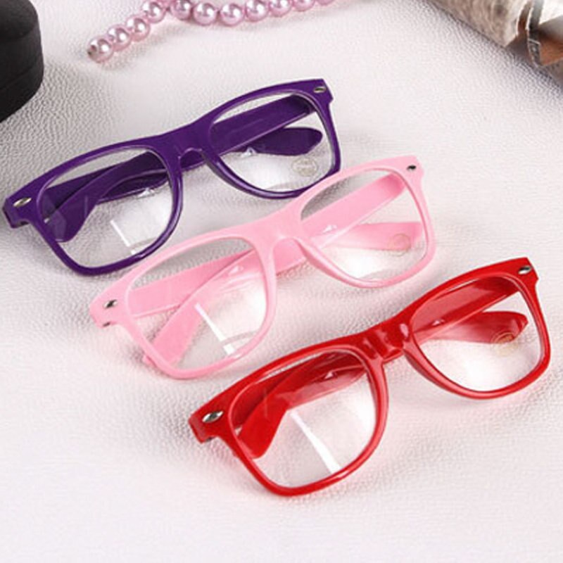 Mayitr 1pc Nerd Clear Glasses Clear Lens Geek Glasses 16 Colors Plain Mirror Plastic Full frame Eyeglasses Eyewear