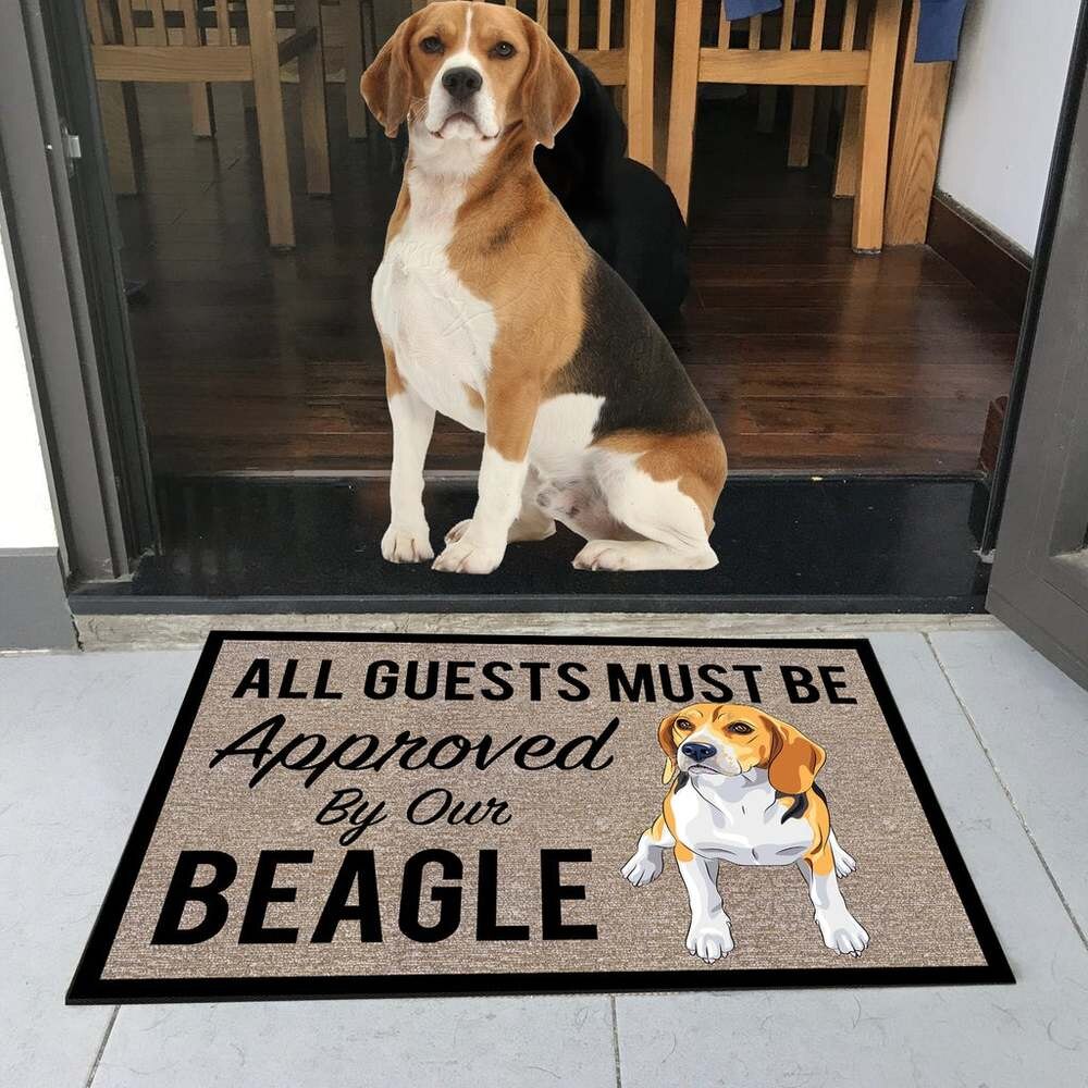 CLOOCL All Guests Must Be Approved By Our French Bulldog Doormat 3D Print Pet Dog Doormat Non Slip Floor Mat Decor