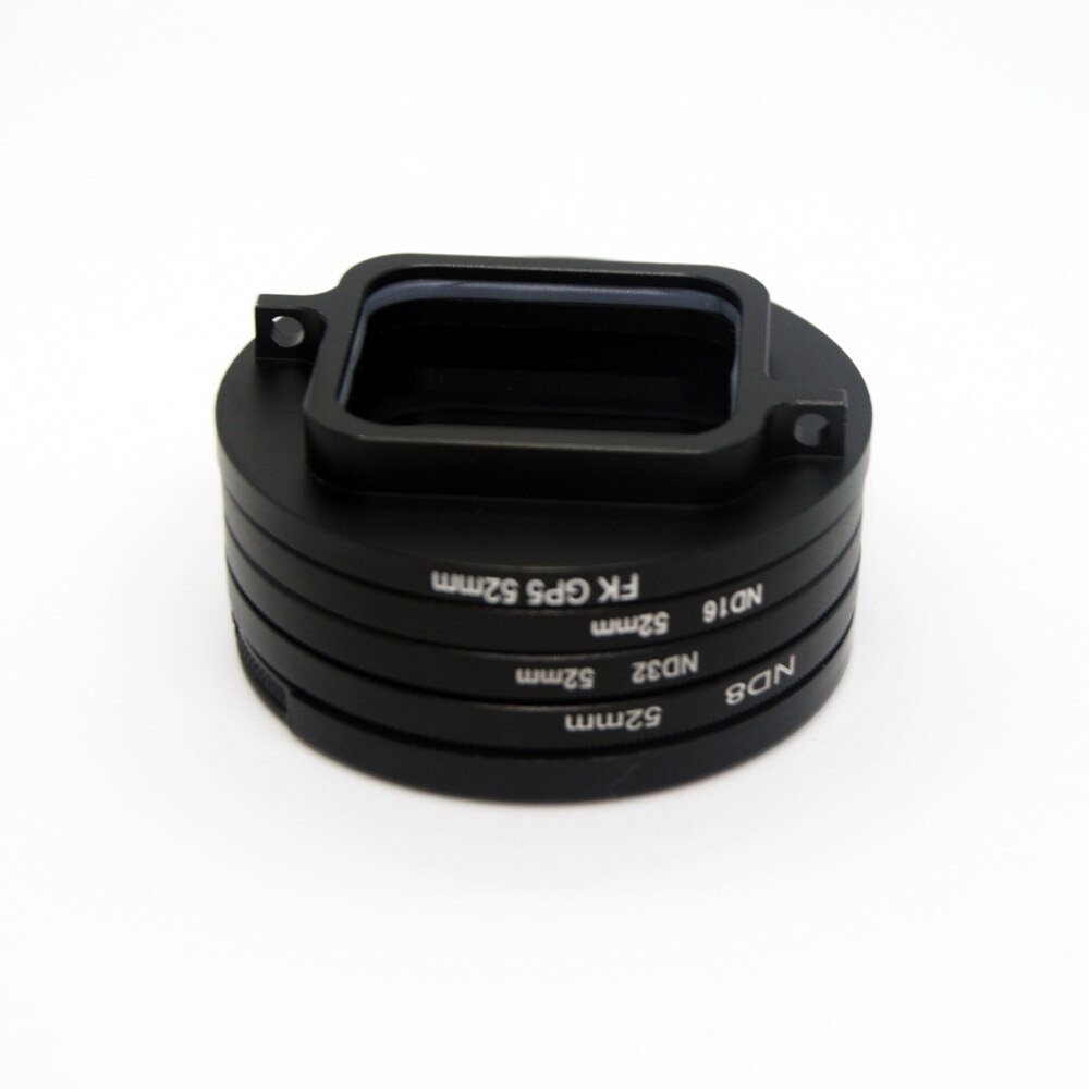 5in1 1 set Camera ND Filter ND8 ND16 ND32 + 52mm Lens Adapter Ring + Lensdop voor Gopro hero 6 5 Zwart sport action Camera gopro