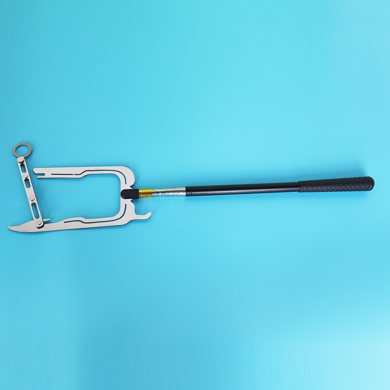 Gancio per barca multifunzionale, asta telescopica per infila a lunga distanza in metallo a forma di U con gancio per aggancio esterno