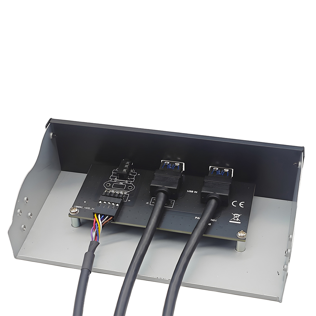 USB Front Panel for PC 2 Port USB3.0 1 Port Type-C / Headseat HUB Adapter USB3.2 Gen1 5Gb for 3.5"/5.25" Floppy / Optical Drive