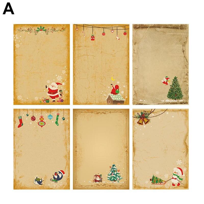 Christmas Series Vintage Brown Kraft Paper Writing Paper Letter Paper Wedding Birthday Party Invitation Paper Envelope: A