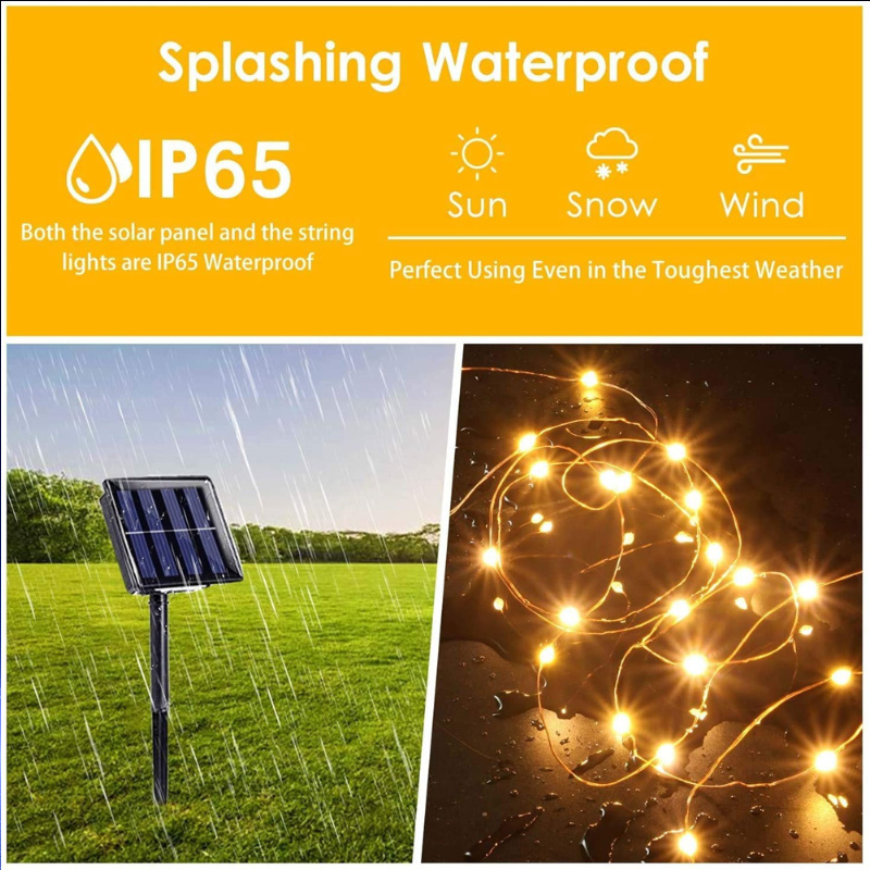 Solar--Lichterkette für Höhle Außenbereich, wasserdicht, 8 Modi, 50/100/200/300 LEDs, für Weihnachten, Innenbereich, Haus, Garten, Party, Terrasse, Baumdekoration