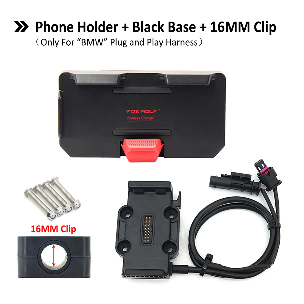 Voor Alle Bmw Motorfiets Draadloze Opladen 12/16/22Mm Roll Bar Telefoon Navigatie Beugel Base R1250GS R1150GS f750GS F850GS R1200GS