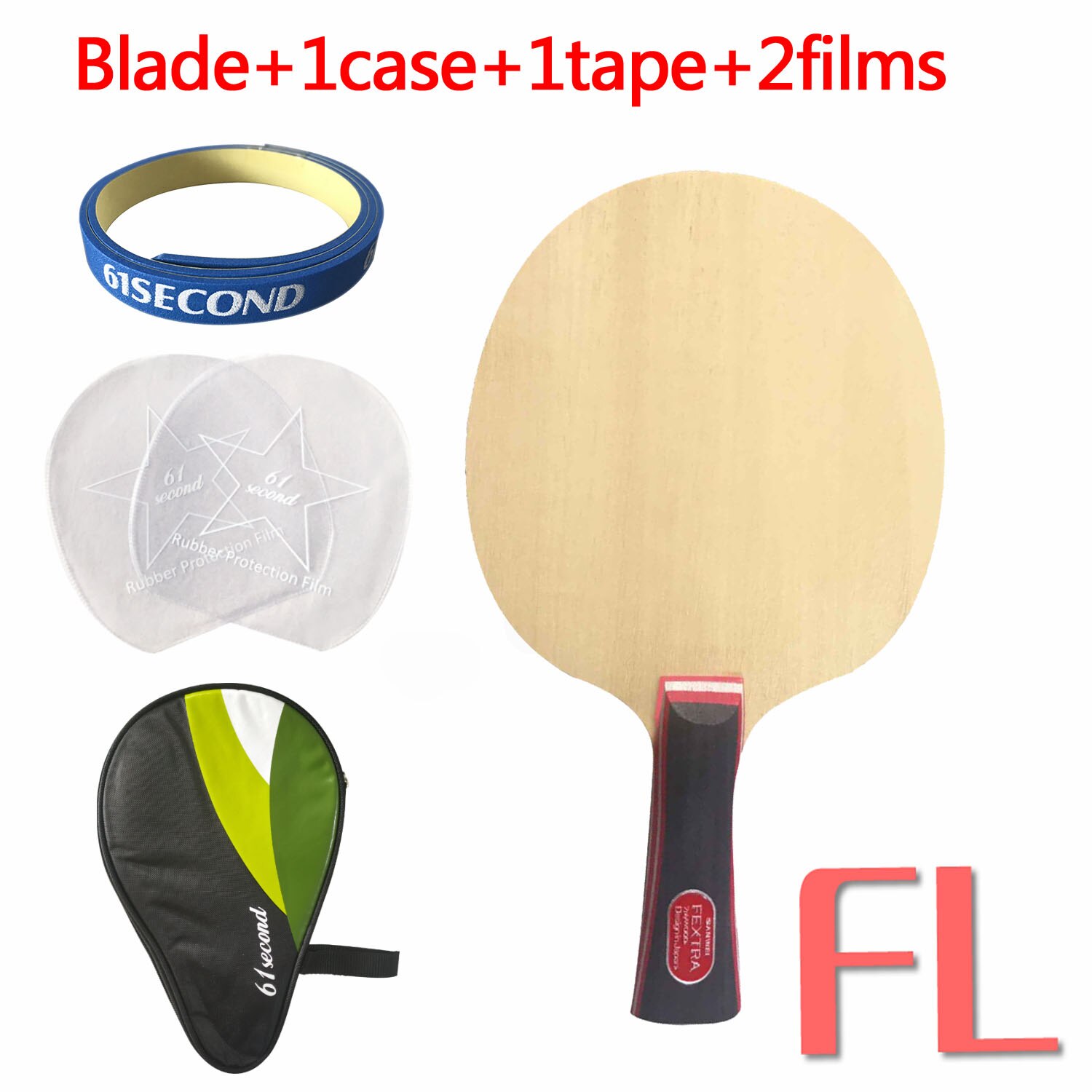 Original Sanwei FEXTRA 7 Table Tennis Blade 7 Ply Wood Racket Ping Pong Bat Paddle: FL with H 1 case