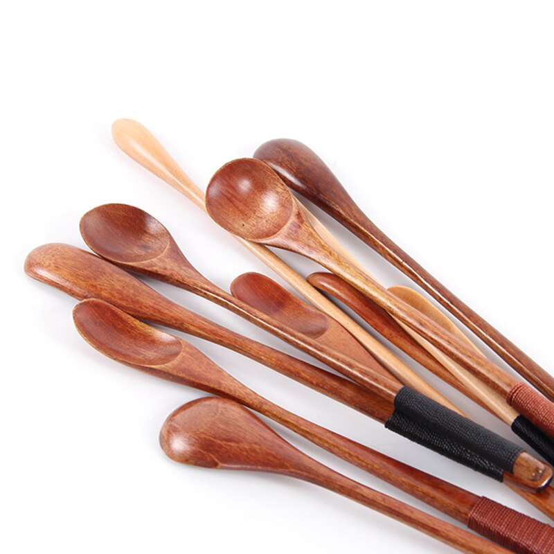 Cuillère à café en bois bambou cuisine ustensile de cuisine outil soupe remuant cuillère à café restauration vaisselle remuer bâton lait thé lait miel