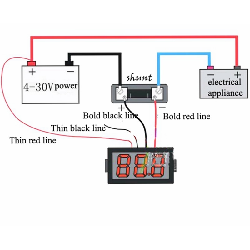 DC 10A 50A 100A 500A 75mV Shunt Resistor Amp Panel Meter Ammeter Shunted Expanding Current Tester