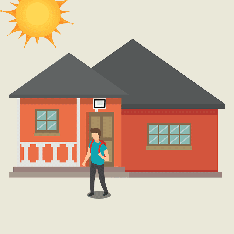 LED PIR Motion Sensor Floodlight AC220V Cold White Indoor Outdoor Spotlight IP66 Waterproof Courtyard Footpath Sensing Lighting