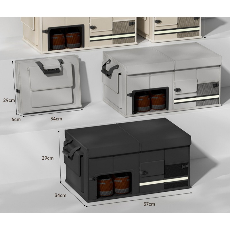 Large Capacity Car Trunk Organizer 60L Foldable Car Storage Box for Camping Travel Storage Bag for Fishing Car Trunk Storage