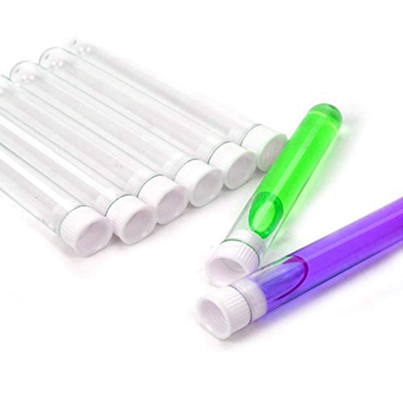 100Pcs 12X100mm Clear Plastic Test Tube With Cap U-Shaped Bottom Long Transparent Test Tube Lab Supplies