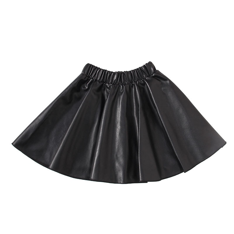 girl PU Skirt 2020 New summer new baby children kids casual Faux leather skirt