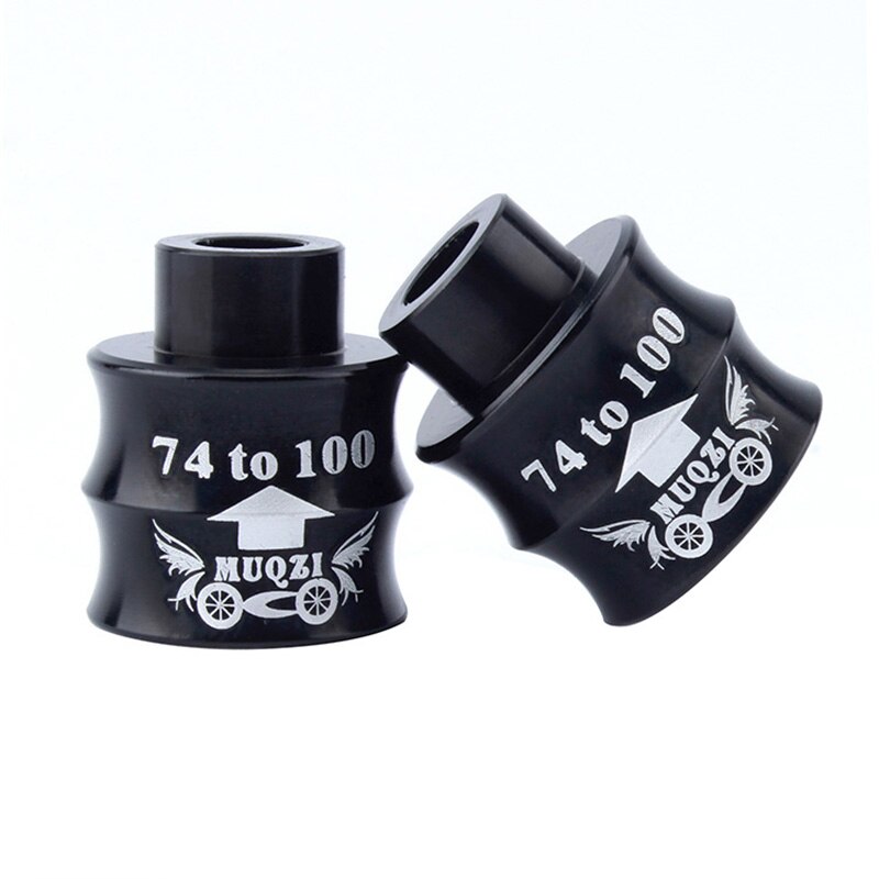 MUQZI 1 Pair Bicycle Hub Extension Seat 74mm To 100mm Front Fork Hubs Adapter Converter MTB Road Bike Parts