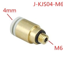 J-KJS04-M6 Quick Fittings 4mm/M6 Buitendraad 4mm OD Tube Push In Joint Pneumatische Connector