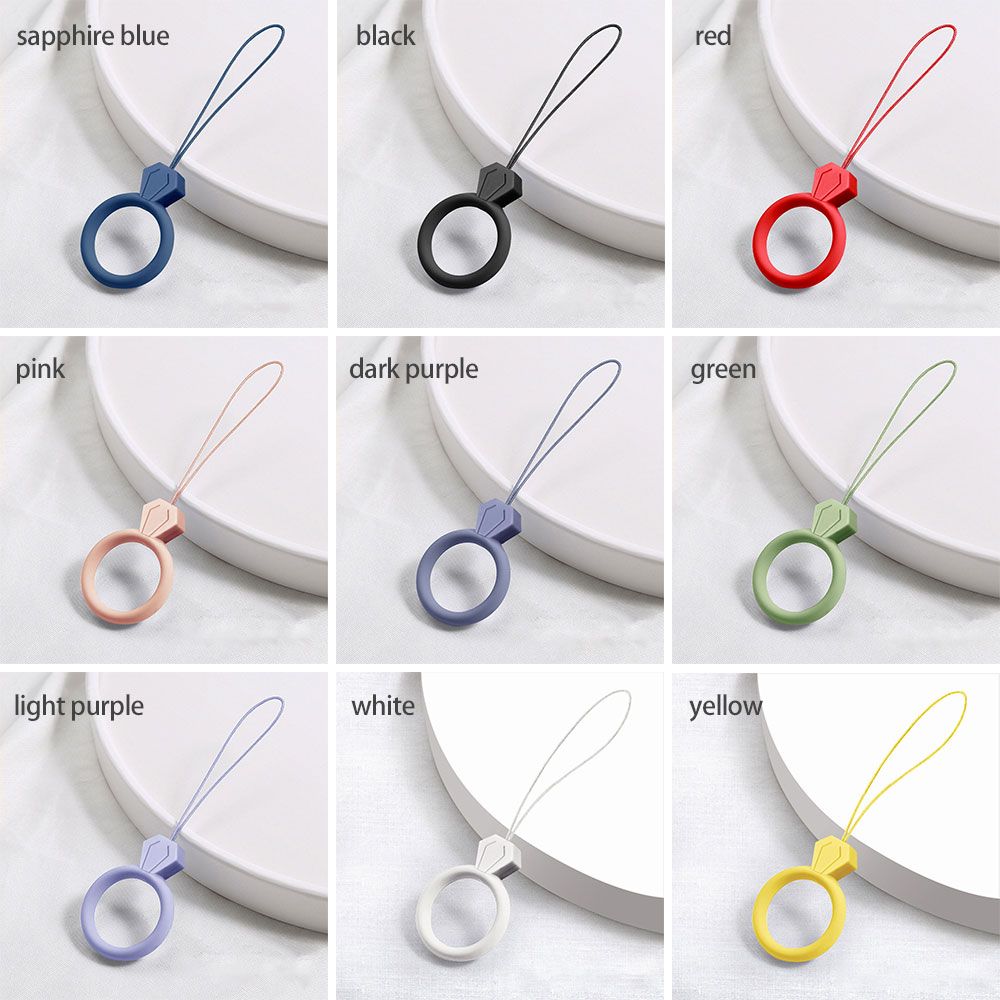 Universal Shatter-resistant Anti-lost Pendant Ring Strap Silicone Ring Mobile Phone Lanyard Keys Phones Strap