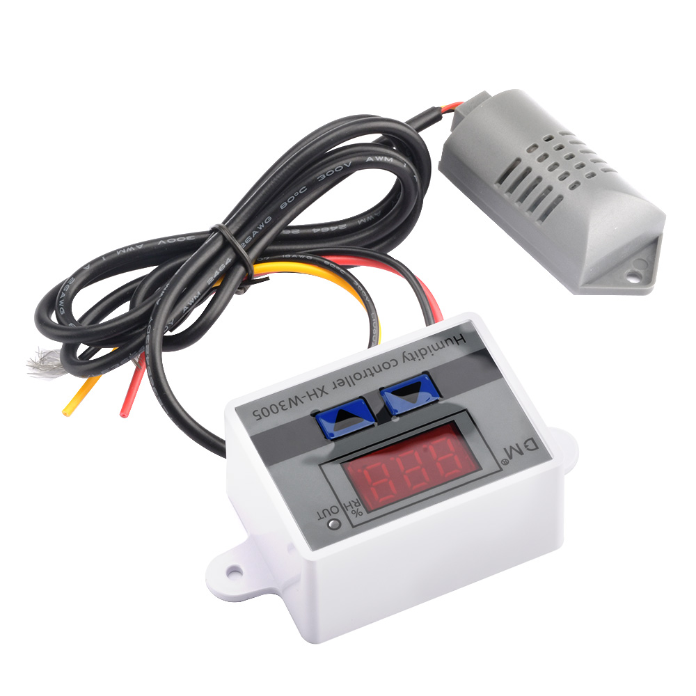 Digital Humidity Controller XH-W3005 12V 24V 110V 220V Humidistat Hygrometer Humidity Control Switch regulator + Humidity sensor
