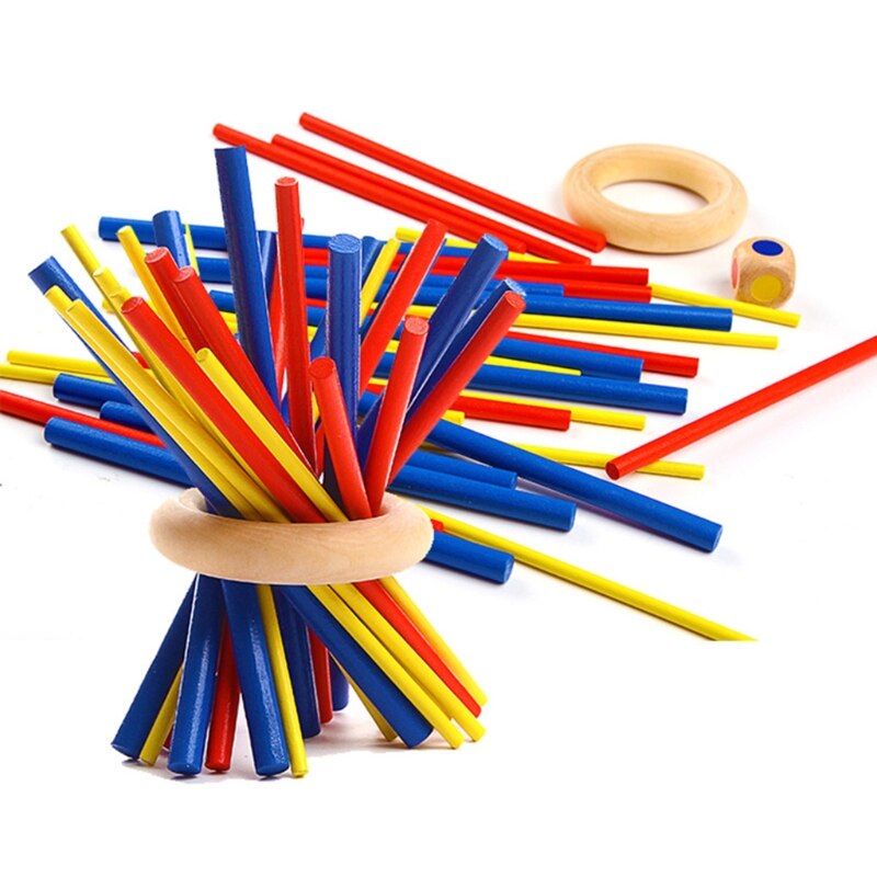 1 Set Houten Stokken Steady Stapelen Spel Speelgoed Voor Kinderen Balans Geduld Hand Vaardigheden Training Puzzel T8ND