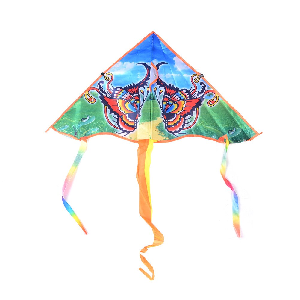 1Pcs Traditionele Vlinder Vlieger Makkelijk te Vliegen Kleurrijke Dier Stijlen Opvouwbare Kite Outdoor Fun & Sport Voor Kinderen Kinderen 80cm