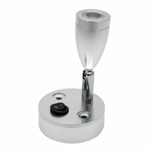 2X12V Switched LED Spot Reading Switch Light Bedside Laptop Caravan Boat RV Lamp White Light 600K