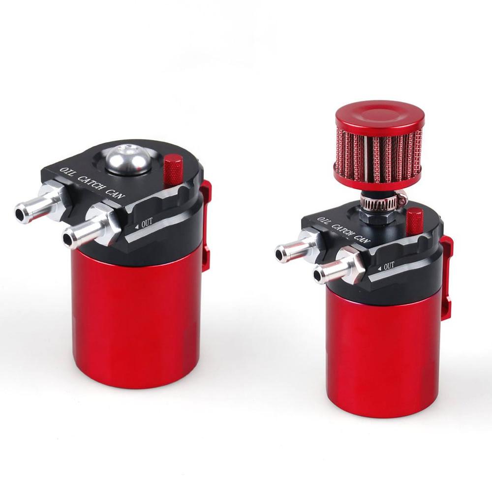 Universal 300ML Aluminum Car Engine Oil Catch Can Kit Air Oil Separator Tank Cylinder Baffled Reservoir