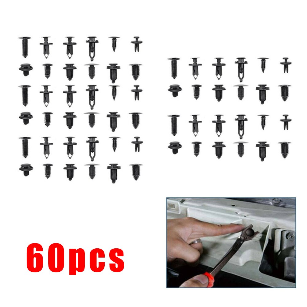 Moulding Rivet Fasteners Pin Black Useful 60 PCS ... – Grandado