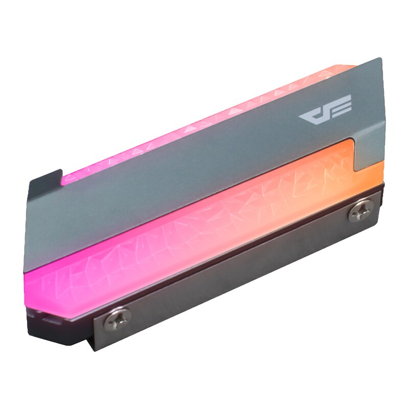 Darkflash aluminium 5v argb m .2 ssd hårddisk kylfläns värmeavledning radiatorkylning kisel termokuddar kylare  m2 ngff 2280: Dm4 argb