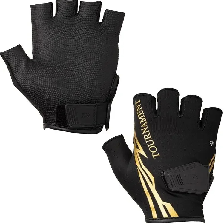 Märkesfiskehandskar för män halkfria, andningsbara, snabbtorkande, mjuka mesh-handskar med tre fingrar, m, l, xl: M / Grön